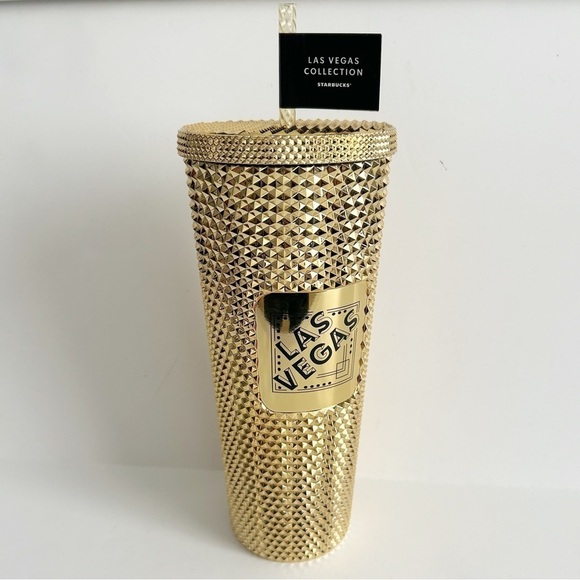 Starbucks Other - Starbucks Gold Studded Limited Edition Las Vegas Venti Tumbler